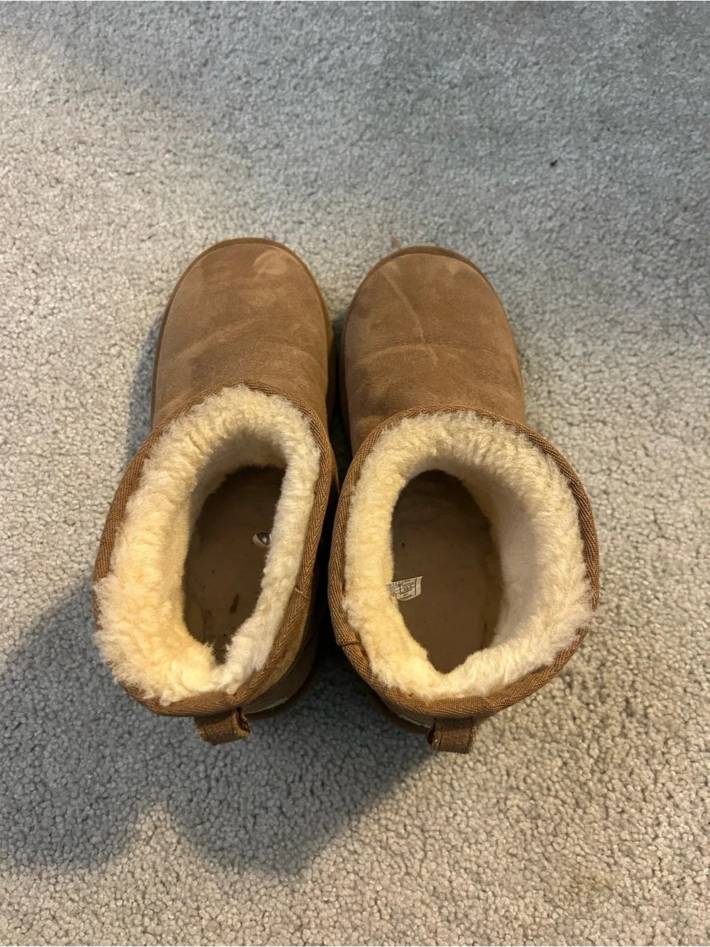 UGG Mini Booties in Chestnut Suede